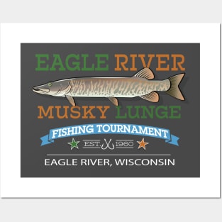 Eagle River Musky Lunge Posters and Art